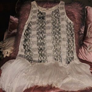 Y2K gorgeous Free People white stud embellished dress